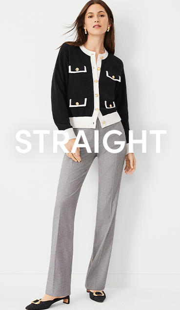 Women's Straight Trousers, Straight Leg Trousers