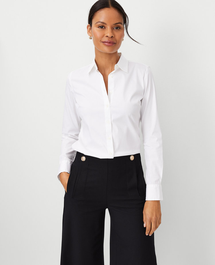 womens plus size oxford button down collar shirts