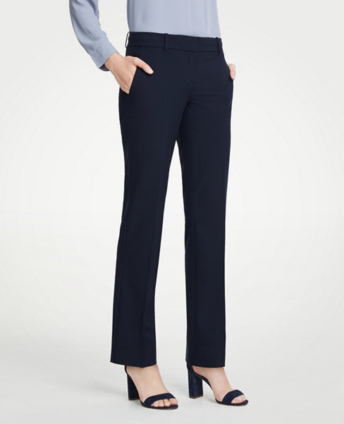 The Petite Straight Pant In Seasonless Stretch - Curvy Fit | Ann Taylor