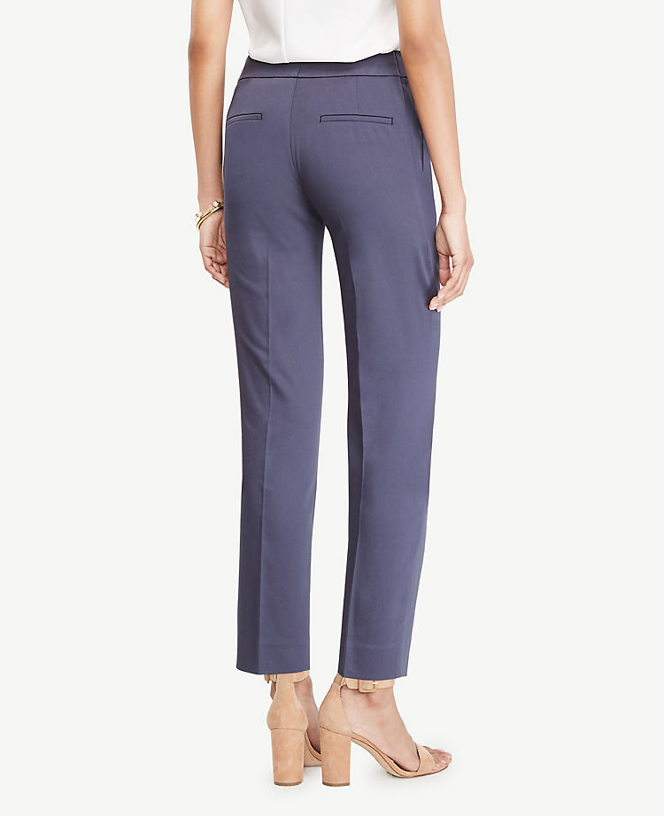 The Petite Ankle Pant In Cotton Sateen - Kate Fit