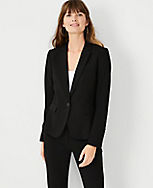 The One-Button Blazer in Seasonless Stretch carousel Product Image 1