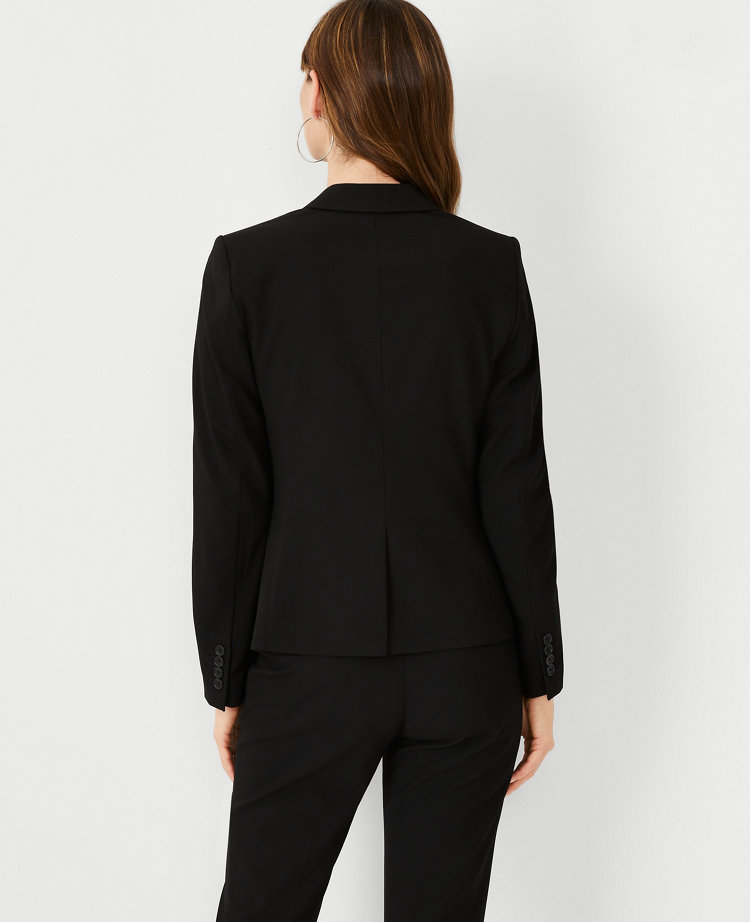 The Petite Long Two-Button Blazer in Seasonless Stretch