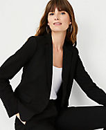 The Tall One-Button Blazer in Seasonless Stretch carousel Product Image 3