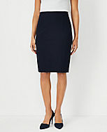 The Seamed Pencil Skirt in Seasonless Stretch carousel Product Image 1