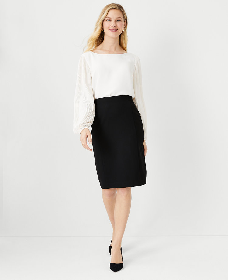 White and 2024 grey pencil skirt