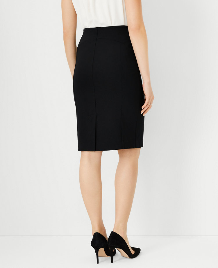 Scallop-Hem Ponte Pencil Skirt