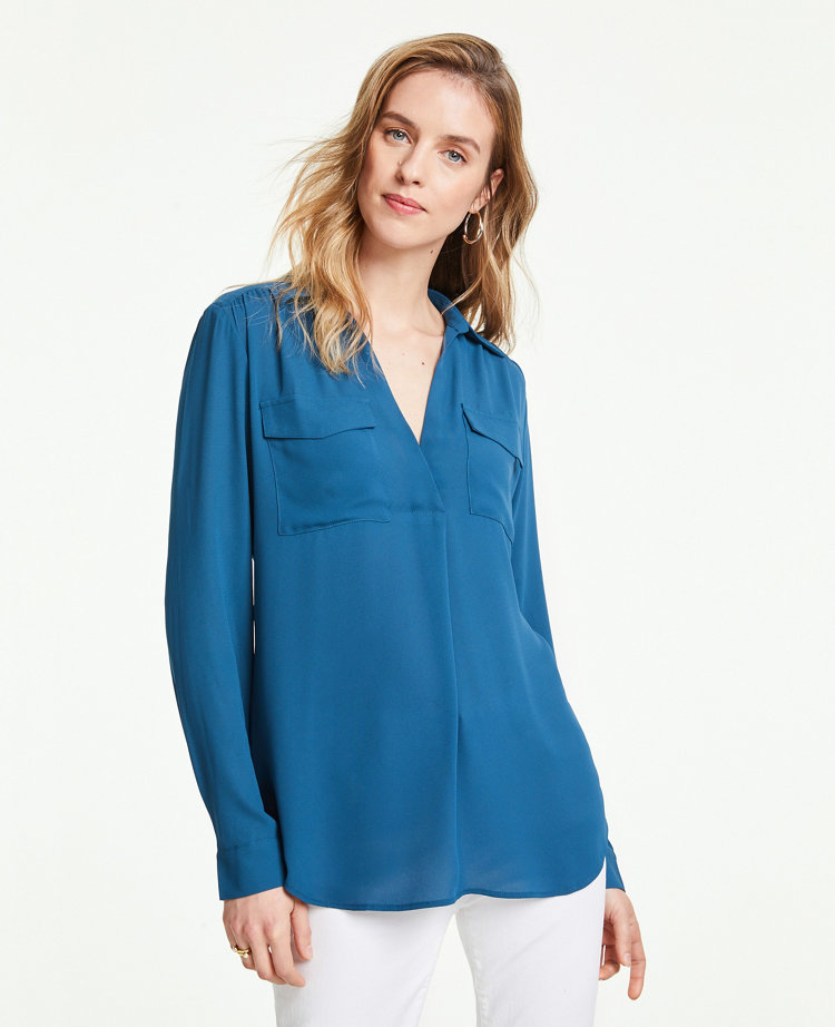 Petite Camp Shirt | Ann Taylor