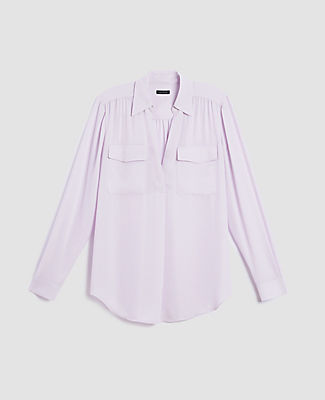 Ann Taylor Petite Camp Shirt In Graceful Orchid