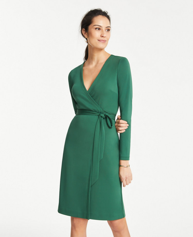 matte jersey wrap dress