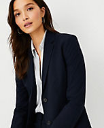 The Long Two-Button Blazer in Seasonless Stretch carousel Product Image 3