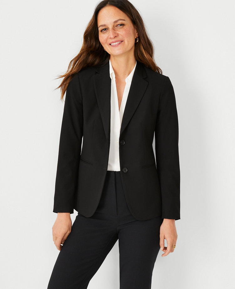 The Long Two-Button Blazer in Seasonless Stretch