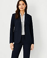 The Petite Long Two-Button Blazer in Seasonless Stretch carousel Product Image 1