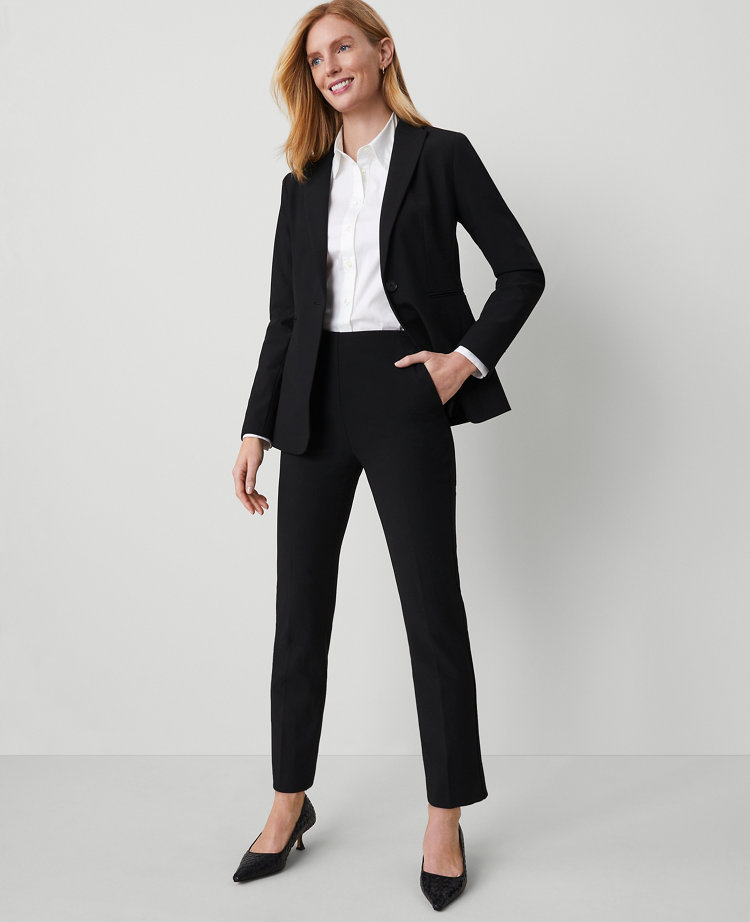 The Side Zip Ankle Pant in Bi-Stretch