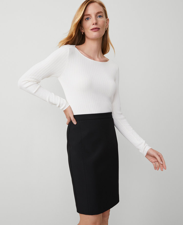 stretch pencil skirt