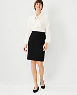 Seamed Pencil Skirt in Bi-Stretch carousel Product Image 3