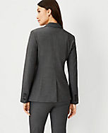The Long One-Button Blazer in Bi-Stretch carousel Product Image 2