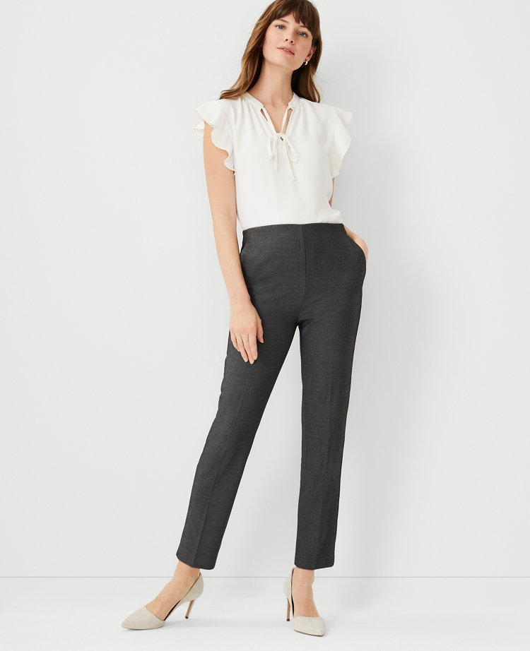 The Side Zip Ankle Pant in Bi-Stretch