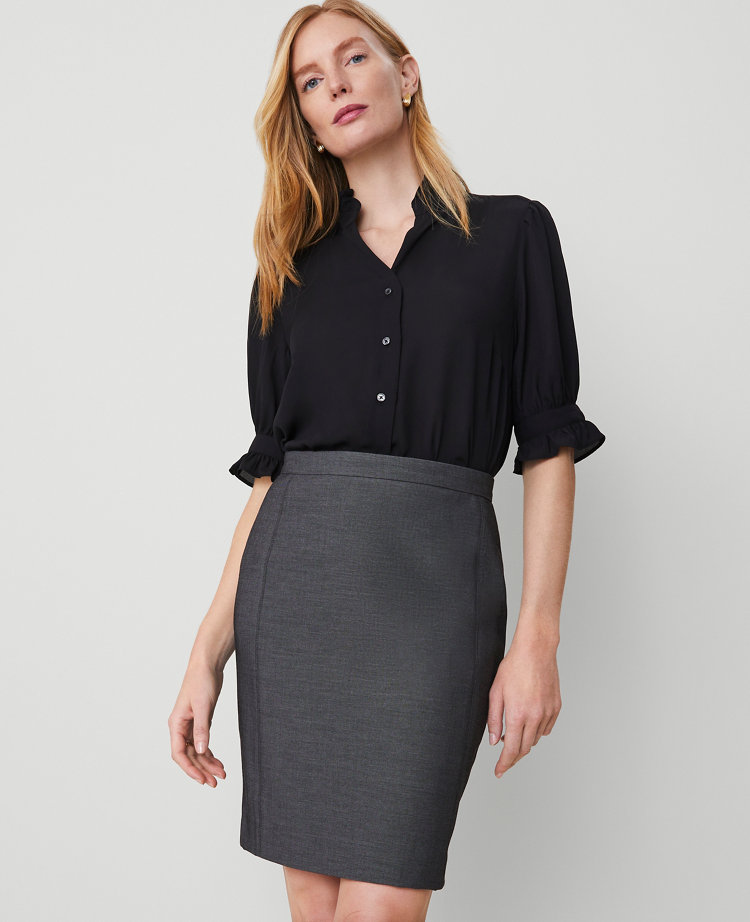 Charcoal grey shop pencil skirt stretch