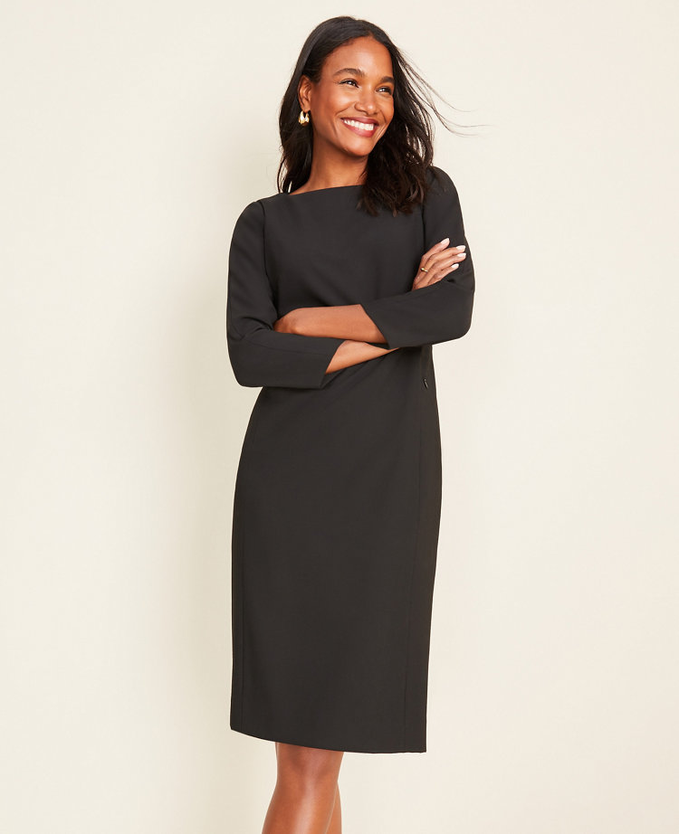 The Boatneck Dress in Bi-Stretch