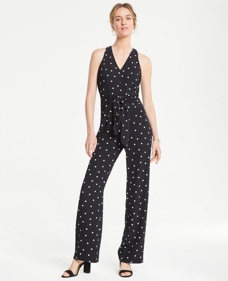 Polka Dot Racerback Jumpsuit