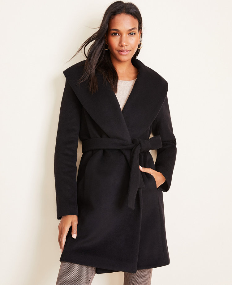 Shawl Collar Wrap Coat