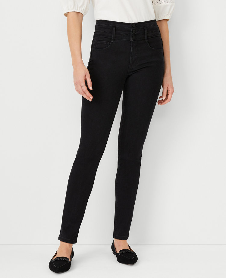 Petite Mid Rise Boot Cut Jeans in Classic Mid Wash - Curvy Fit