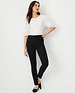 Petite Sculpting Pocket High Rise Skinny Jeans in Jet Black Wash carousel Product Image 3