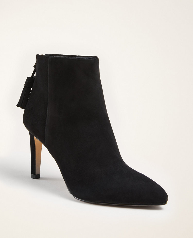 ann taylor suede booties