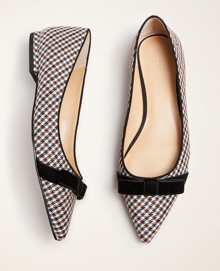 Modern Plaid Patricia Bow Flats