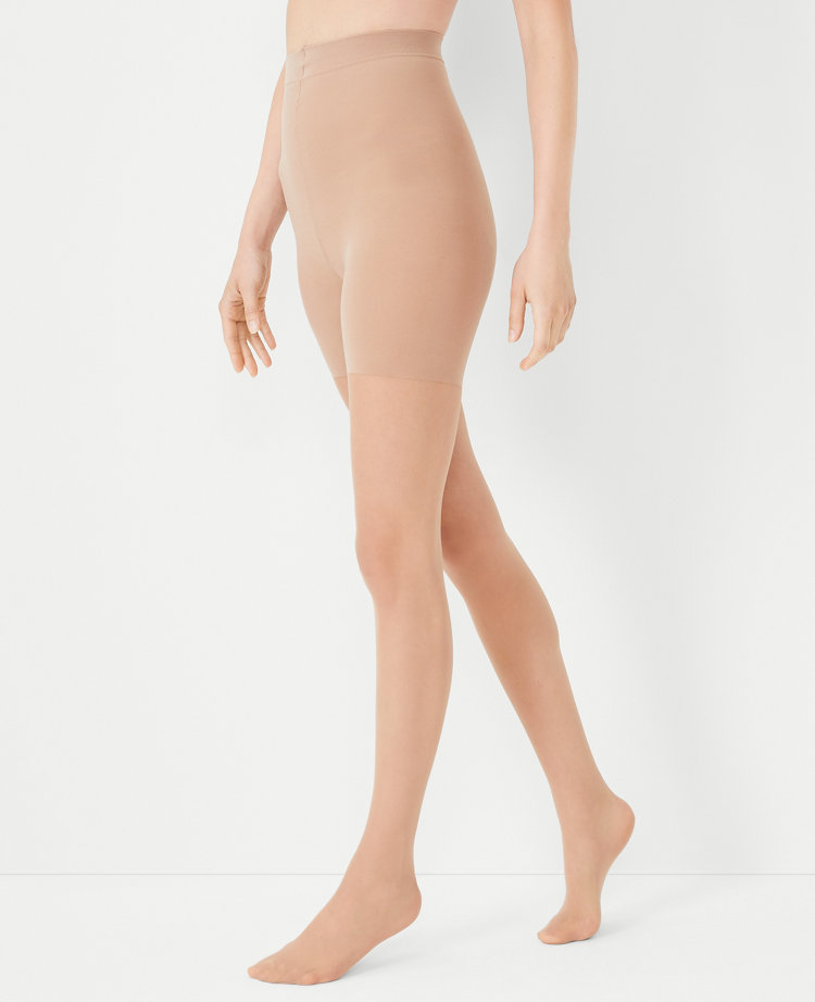 Ann Taylor The Perfect Sheer Modern Control Top Tights Natural