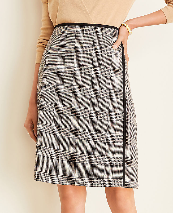 Petite Plaid Wrap Pencil Skirt | Ann Taylor