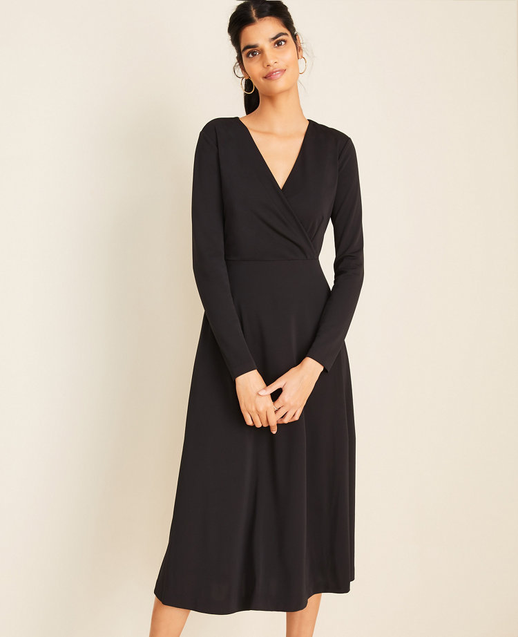 black mid length dresses