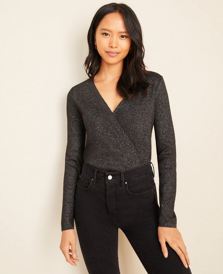 Shimmer Wrap Sweater