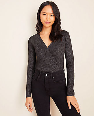 Ann Taylor SHIMMER WRAP SWEATER