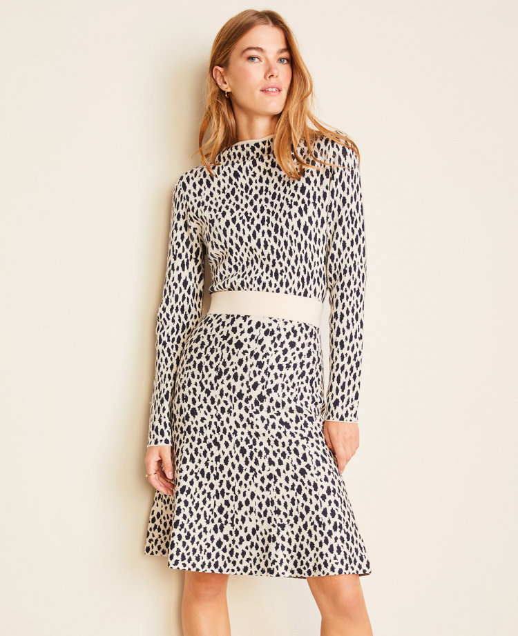 cheetah print sweater dress