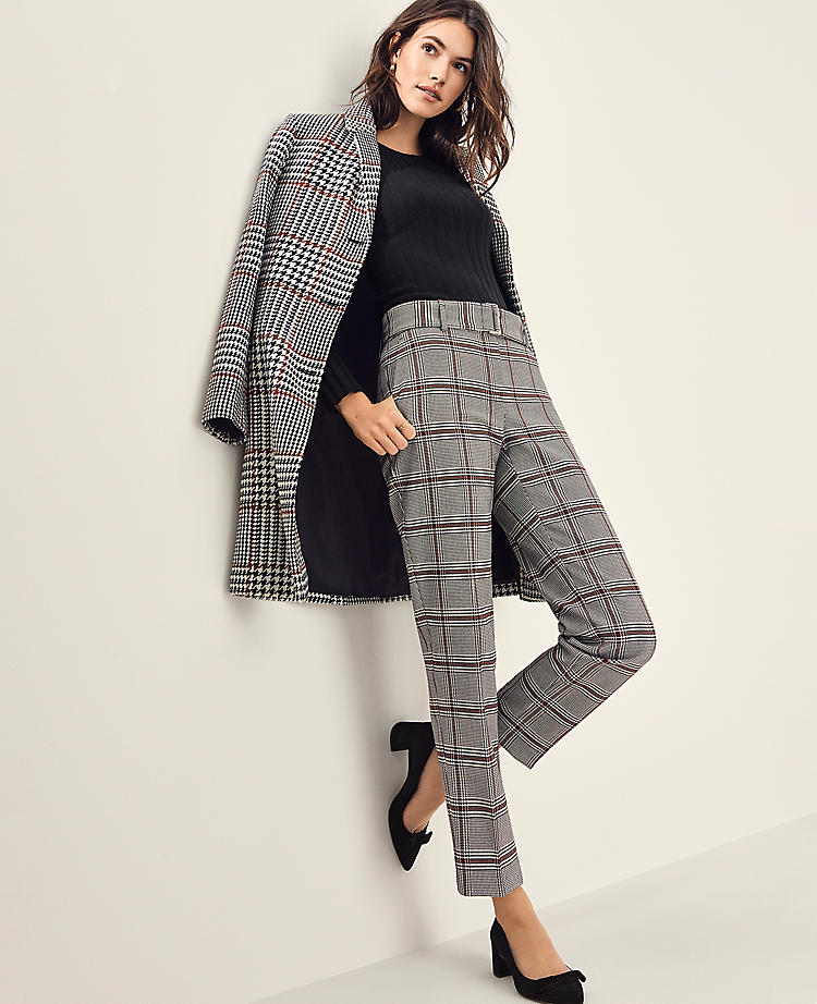 Plaid Chesterfield Coat