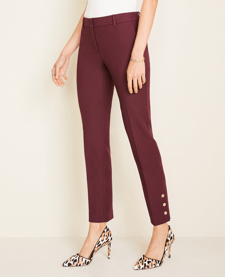 The Tall Ankle Pant In Button Hem Ann Taylor