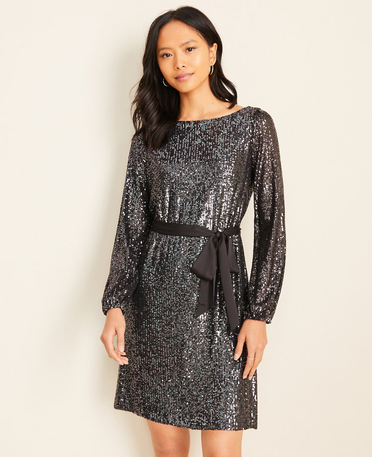 Belted Sequin Dress