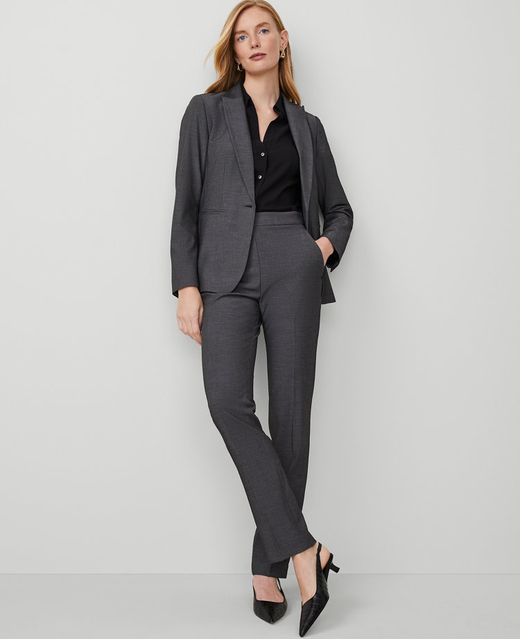 The Side Zip Straight Pant in Bi-Stretch