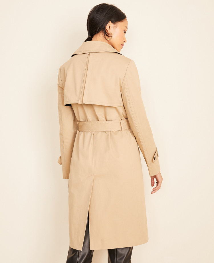 DOUBLE SHADE TRENCH COAT(－) Two Tone Belted Trench Coat