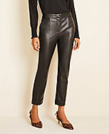 The Faux Leather Cuffed Ankle Pant carousel Product Image 1