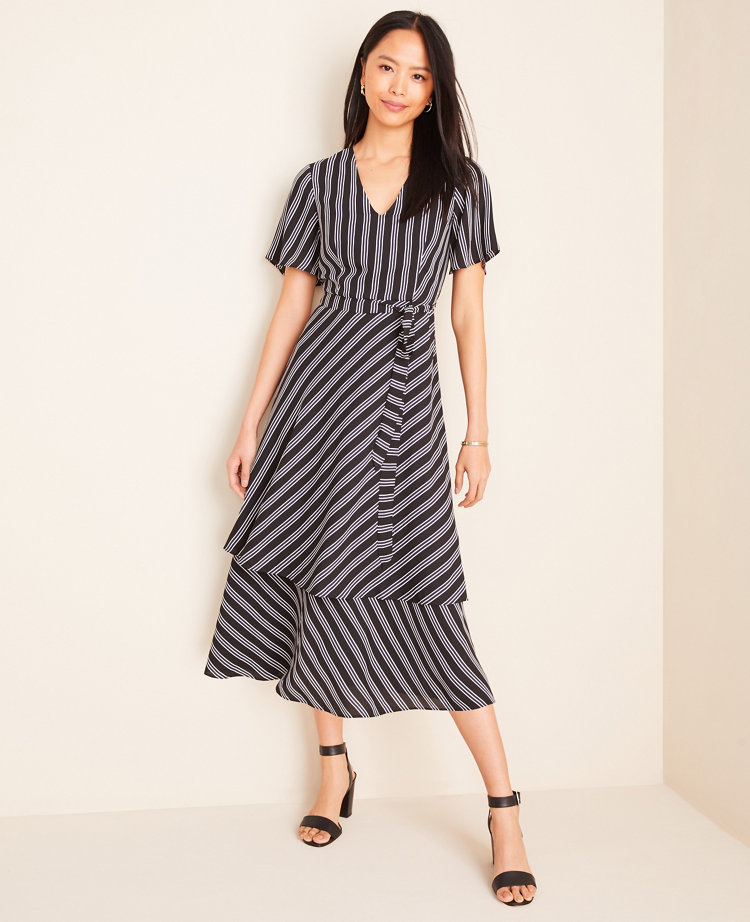 tiered midi dress