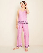Gingham Eyelet Pajama Set carousel Product Image 1
