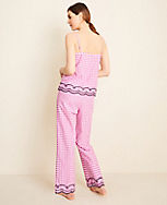 Gingham Eyelet Pajama Set carousel Product Image 2