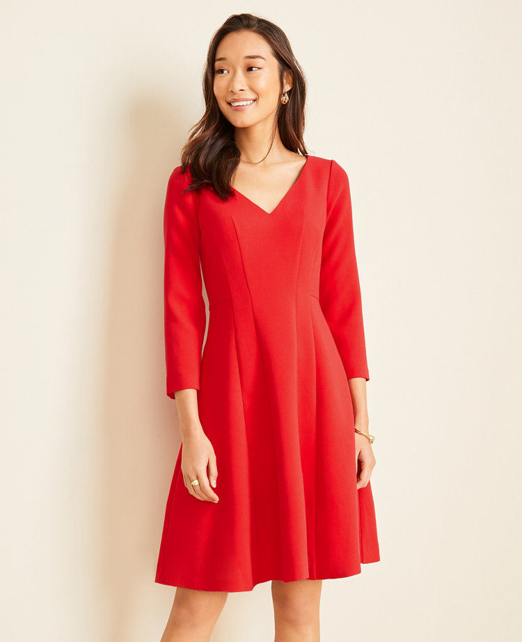 petite red sweater dress