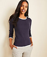 Tipped Ribbed Sweater carousel Product Image 1