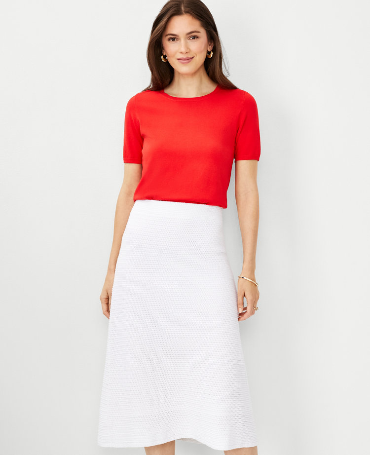 Ann Taylor Sweater Tee In Wild Tomato