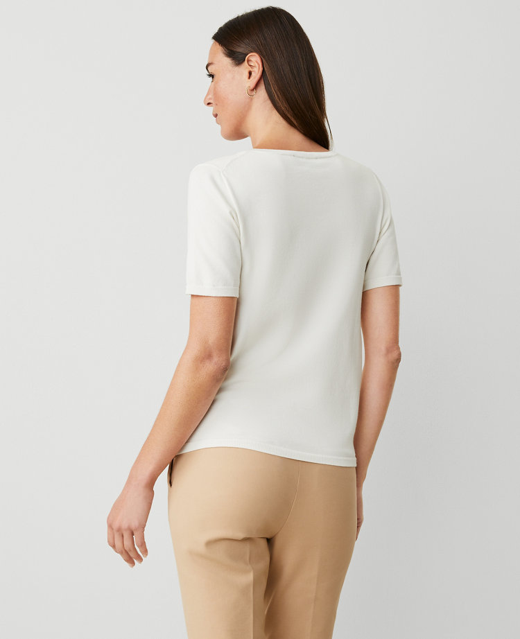Easy Sweater Tee - Winter White