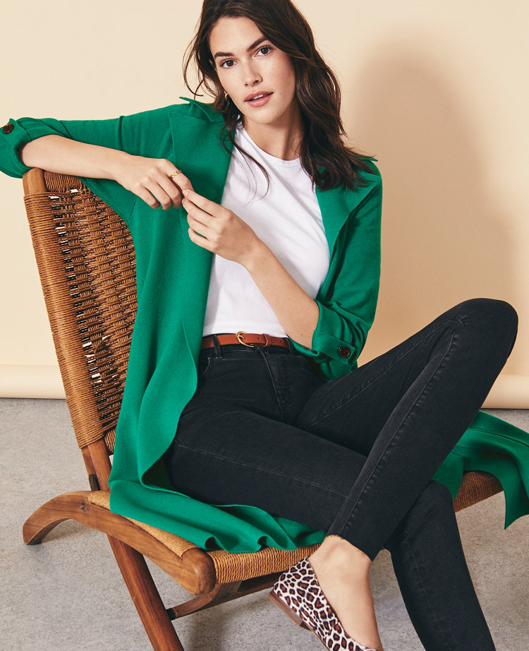 Ann taylor 2025 green sweater