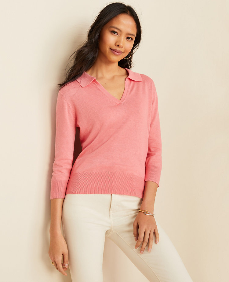 Collared V-Neck Sweater